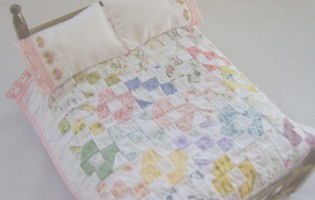 Vintage Inspired Dollhouse Miniature Quilt